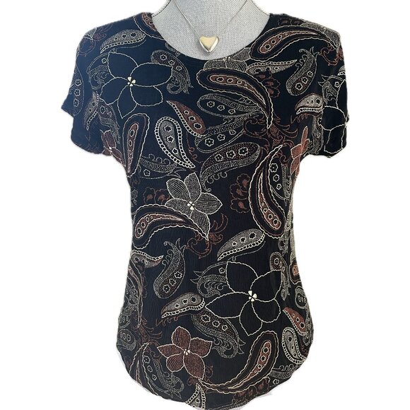 Jaipur Vintage 80s Slinky knit top (shoulder pads ) size medium - Picture 1 of 5
